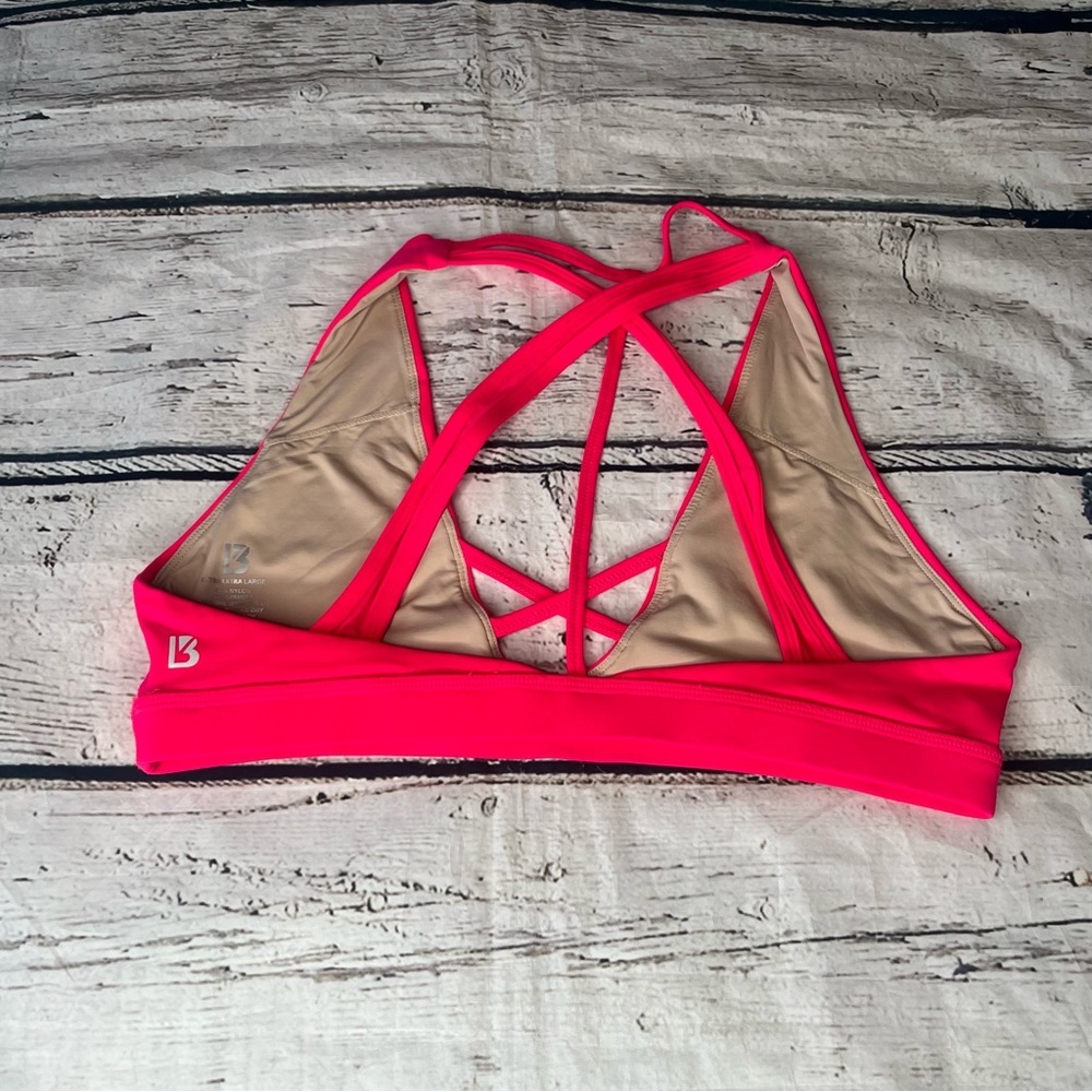 Buffbunny Collection Pink Strappy Sport Bra Size XXL - Picture 5 of 5